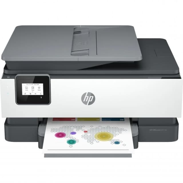 Detalle de HP OfficeJet 8014e impresora multifunción a color con WiFi y dúplex automático