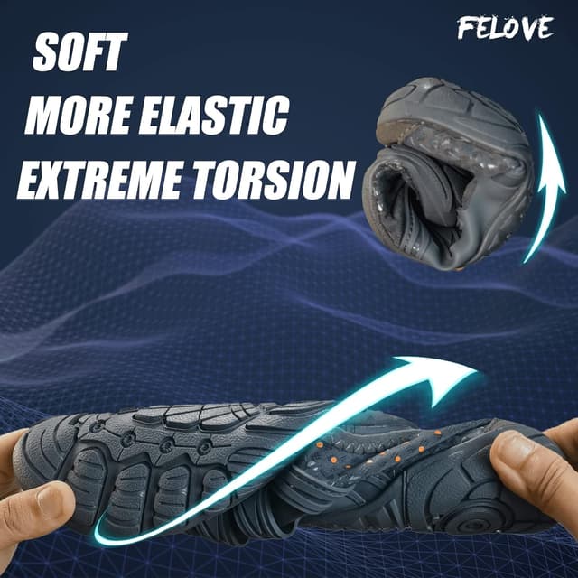 Detalle 2 de FELOVE Chaussures de plage ultra-légères pour plongée, surf & snorkeling (pieds nus) — pantoufles hommes et femmes