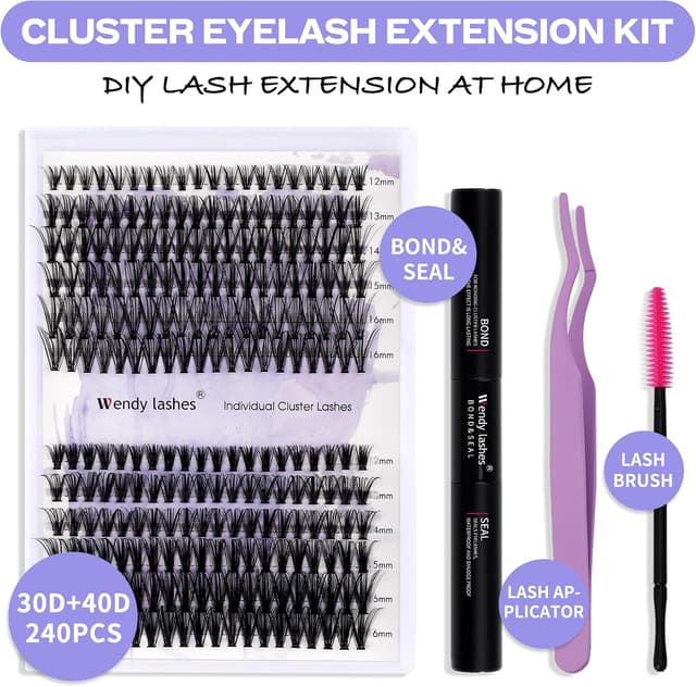 Thumbnail 2 de Kit de Extensiones de Pestañas Individuales 240PCS 🎀