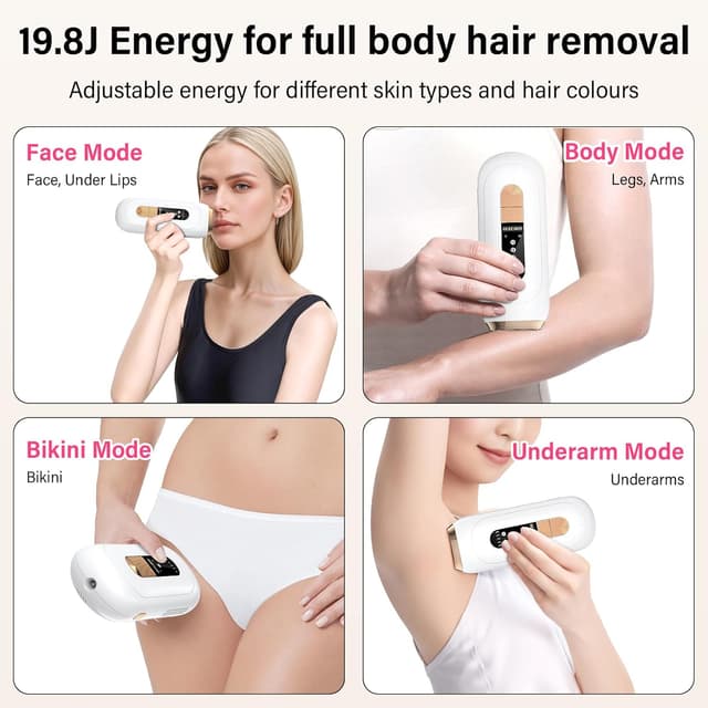 Thumbnail 5 de RWSRW IPL Épilateur lumière pulsée 0,2 s — 5 niveaux 🎀