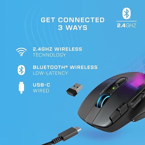 Detalle 2 de Turtle Beach Kone XP Air 🖱️ Mouse Gaming Inalámbrico RGB