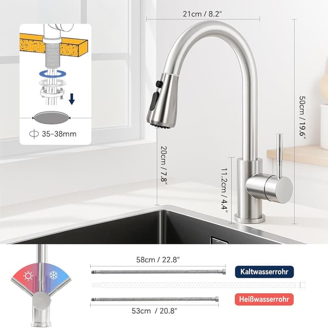 Thumbnail 2 de SURFOU Rubinetto Lavello 40 cm 🚰