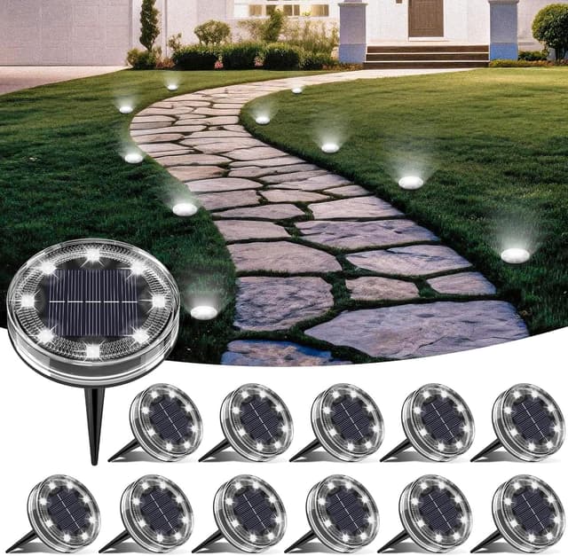 Detalle de LOTMOS solar ground lights 12 pack