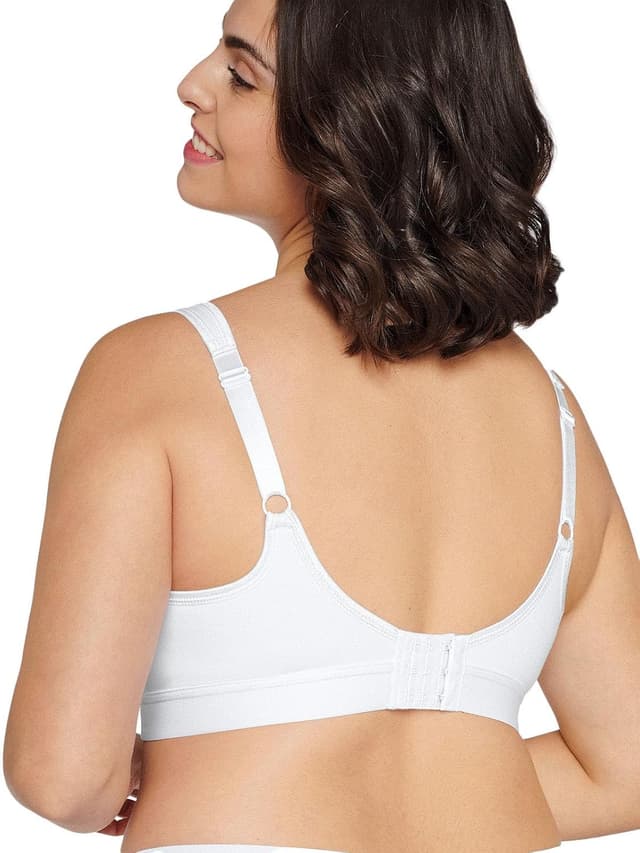 Detalle 2 de Naturana Soutien-gorge en coton sans armature Athleisure 86021 pour femme, blanc (115C)