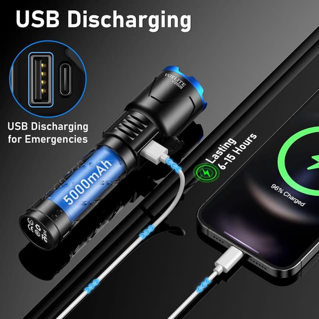 Thumbnail 4 de Voylite Torches 500000 lumens torch with 5000 mAh battery 🔦