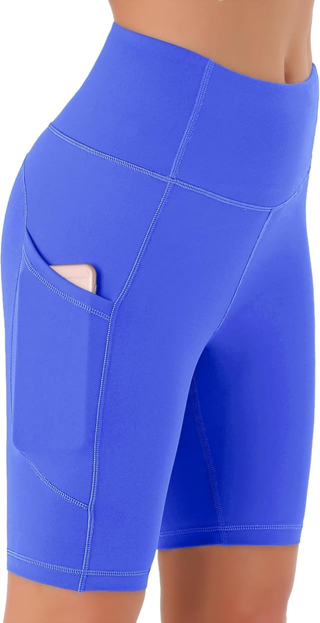 Detalle de Persit Damen Kurzleggings für Radfahren mit Taschen