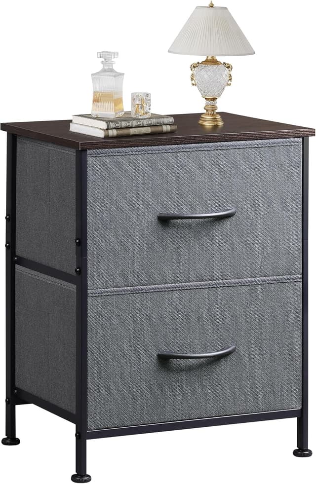 Imagen de WLIVE Nightstand 2-Drawer Bedside Table en OfertitasTOP
