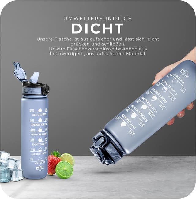 Detalle 2 de Trinkflasche Tenpo 1 l mit Strohhalm