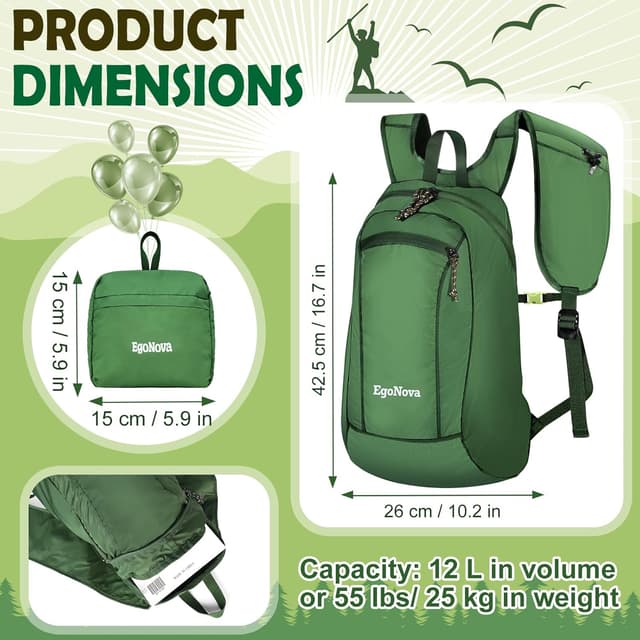 Thumbnail 2 de EgoNova Mochila plegable 12L ligera