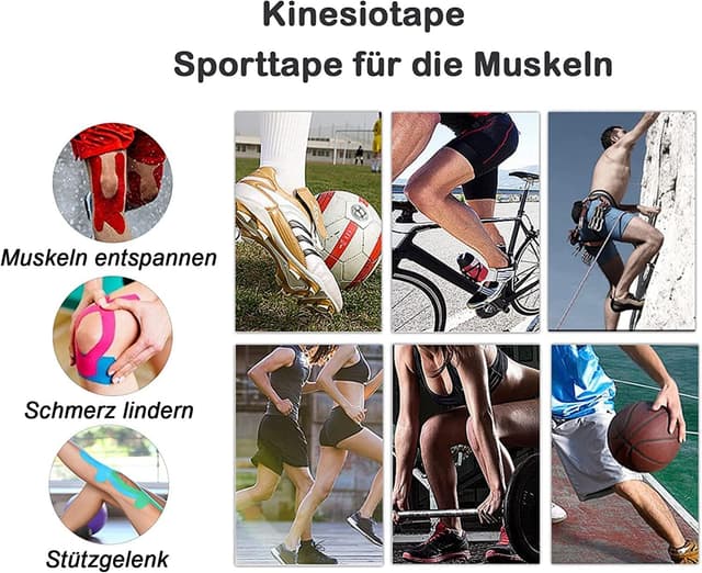 Thumbnail 6 de Carehabi Nastro kinesiologico 5 m x 5 cm 3 rotoli