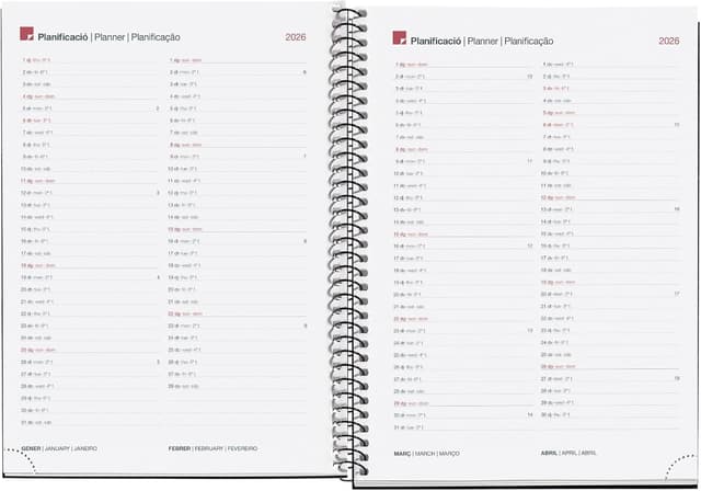 Detalle 2 de Miquelrius Agenda 2026 día por página 155×213 mm 📔