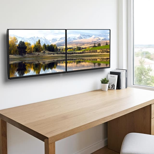 Thumbnail 6 de PUTORSEN Dual Monitorhalterung Wand & Adapter – bis zu 35 Zoll pro Bildschirm, 10 kg je Arm (VESA 75/100)