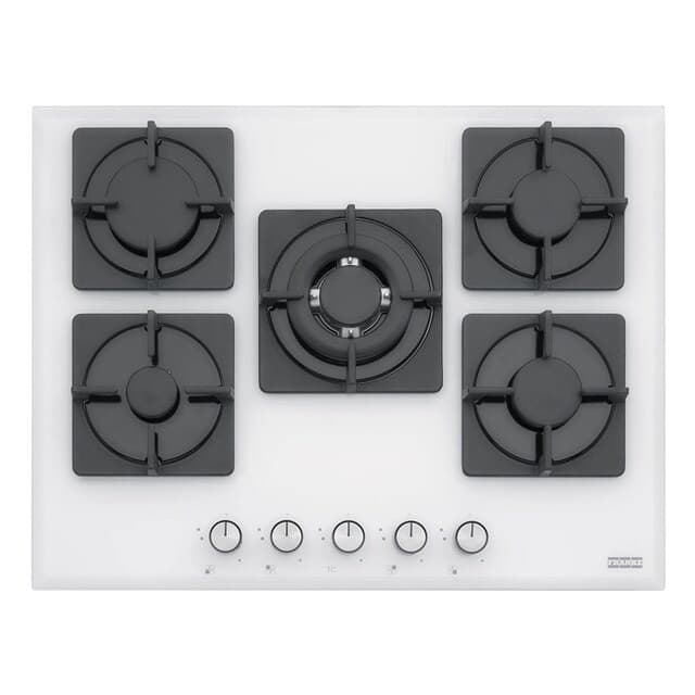 Detalle de Franke FHNS 705 4G TC WH C placa gas 5 quemadores