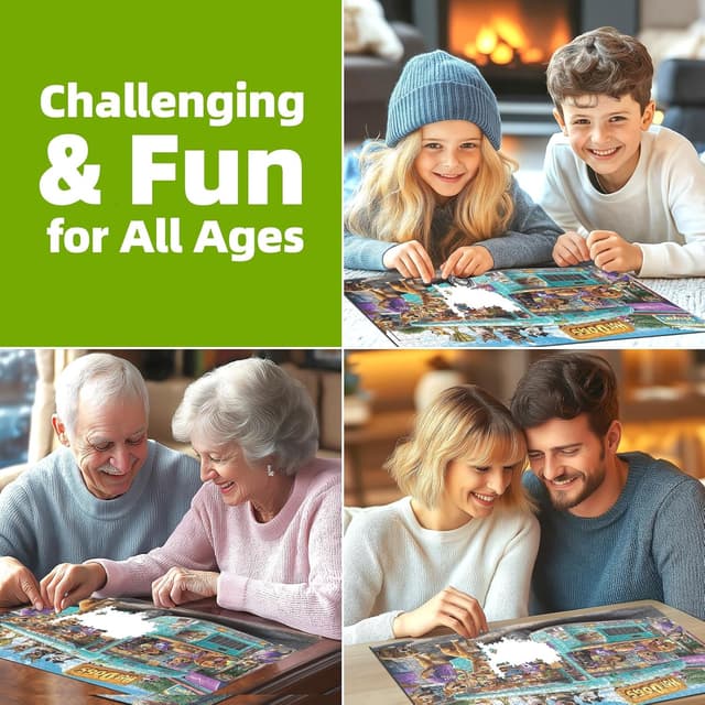 Thumbnail 6 de Blueforest 1000-piece Cartoon Dogs Puzzle 🧩