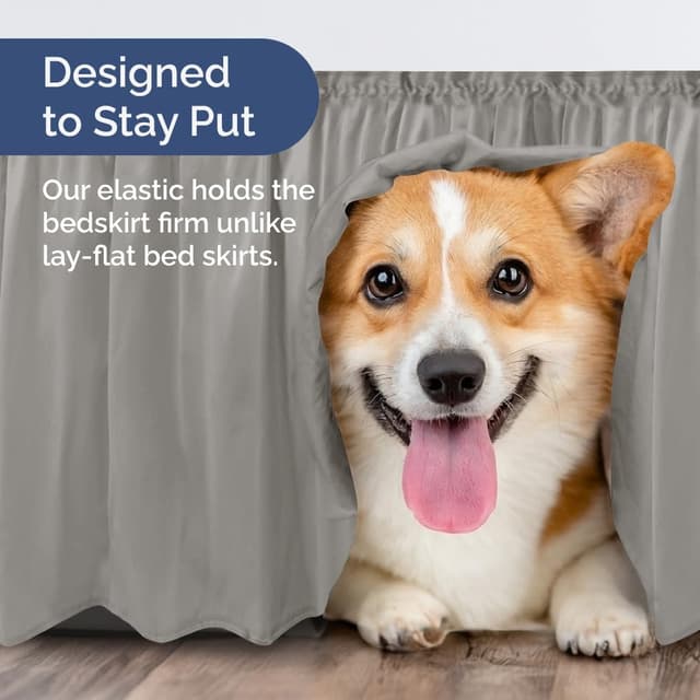 Thumbnail 6 de CGK Unlimited King dust ruffle bed skirt