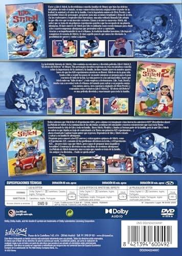 Detalle 2 de Lilo & Stitch Pack 3 películas DVD 📀