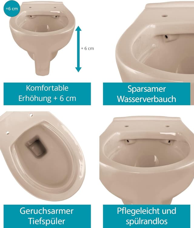 Detalle 2 de Calmwaters Wand-WC spülrandlos Modern Plus 6 cm