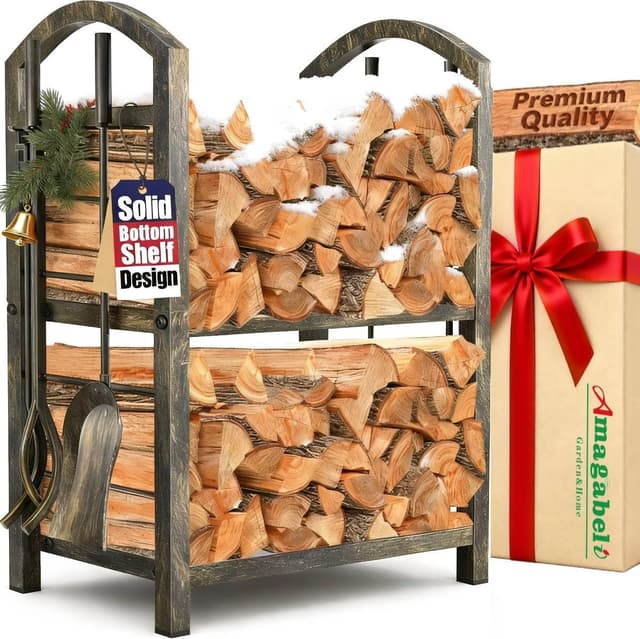 Imagen de Amagabeli Portatroncos 74 x 40 x 30 cm en OfertitasTOP