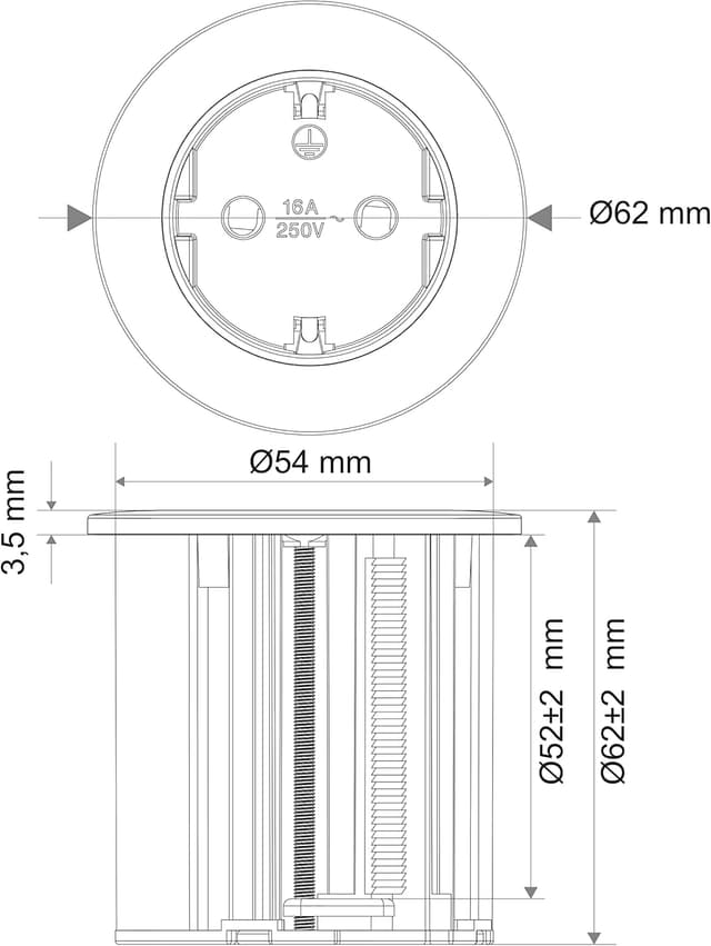 Thumbnail 3 de Electraline 62564 Regleta Base Escritorio