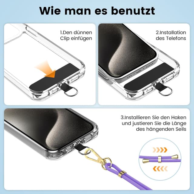 Detalle 2 de OLEPHY cordino per telefono universale viola