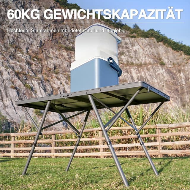 Thumbnail 6 de EVER ADVANCED Campingtisch faltbar 120x60 cm