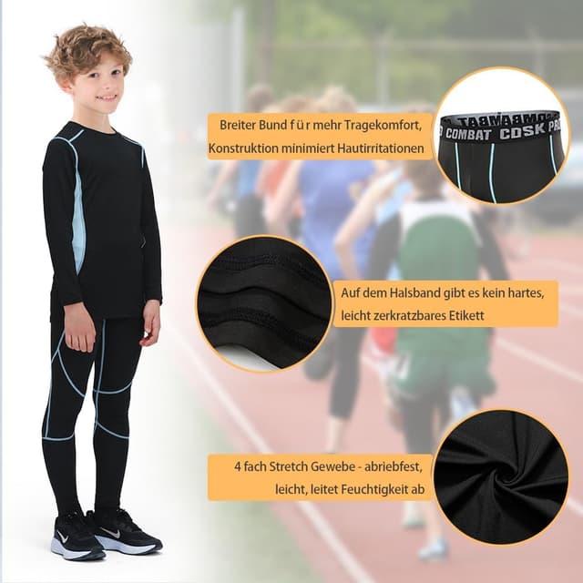Detalle 2 de Leeboom Thermounterwäsche Kinder Thermohose 95% Polyester