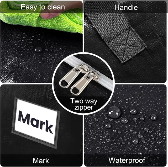 Detalle 2 de ZFWDSY Moving Boxes 8 Pack 93L moving bags