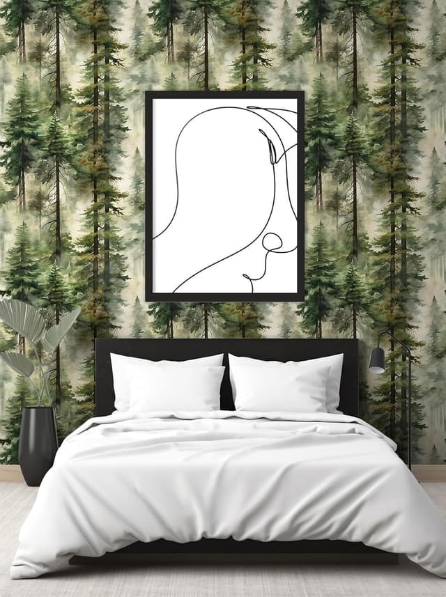 Detalle de HAOKHOME Forest wallpaper contact paper 3m