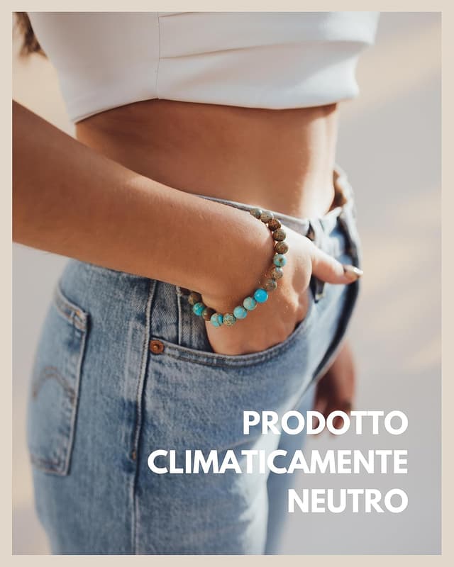 Detalle de Bracciale con perline chakra in diaspro sedimentario marino da 8 mm (verde) – unisex yoga e meditazione