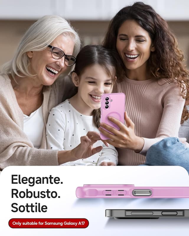 Detalle de LeYi A17 5G cover magnetica rosa