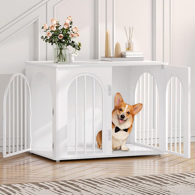 Hzuaneri Hundekäfig 80 cm mit 3 Türen