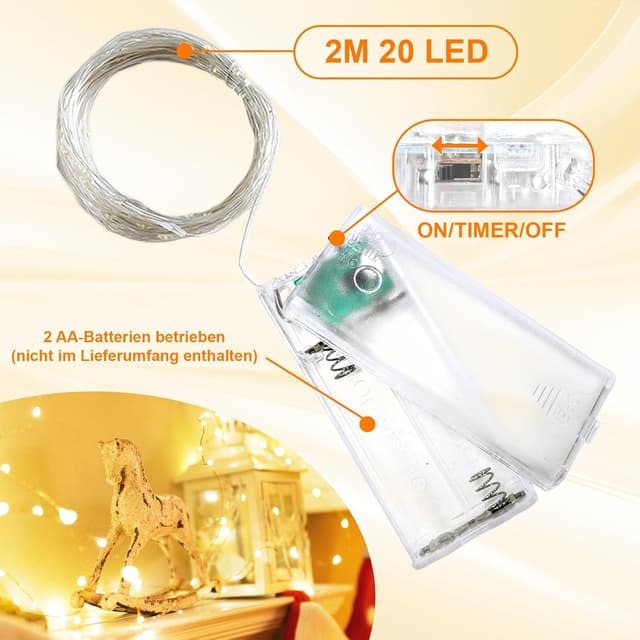 Detalle 2 de ENLACE LED Lichterkette 20 LEDs, 2 m