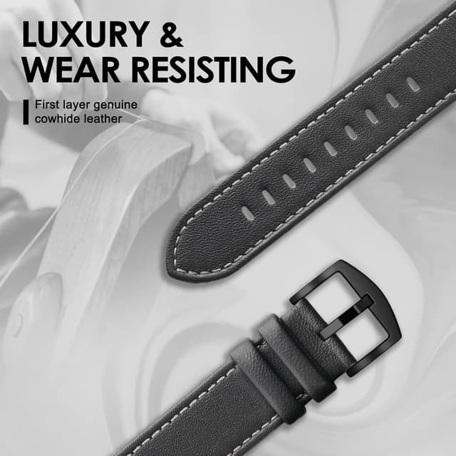 Thumbnail 1 de Tuocal Genuine Leather Apple Watch strap 6.1–8.0in