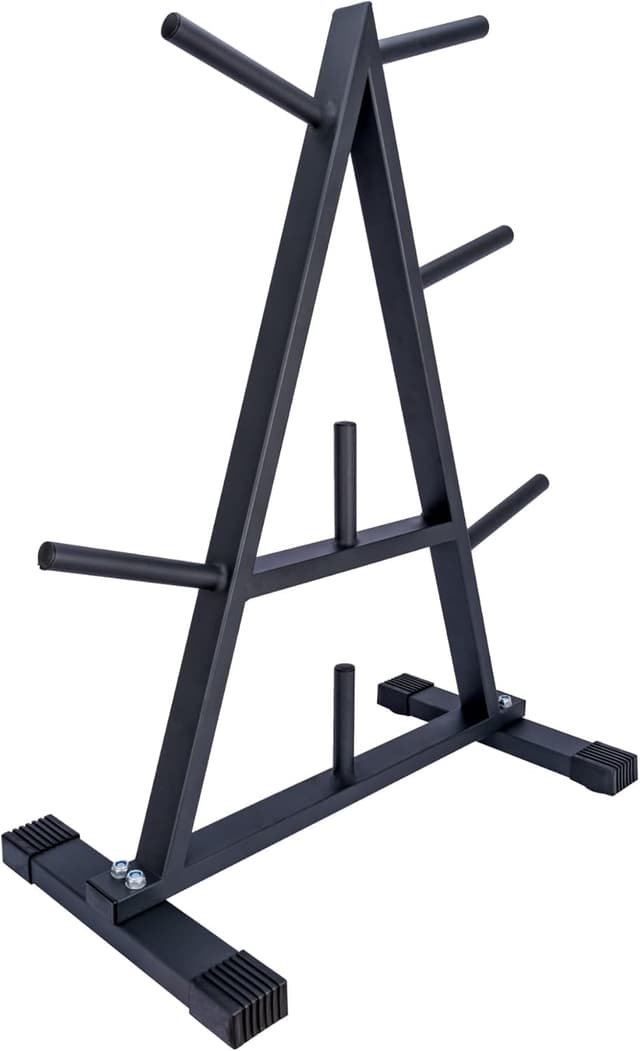 Detalle de Ultrasport supporto per dischi pesi: rastrelliera in acciaio per bilancieri e manubri