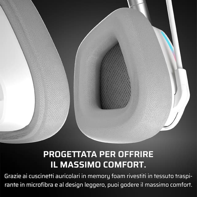 Thumbnail 6 de Corsair VOID v2 Cuffie da Gioco Wireless con Bluetooth, Dolby Atmos e fino a 70 ore (Bianco)