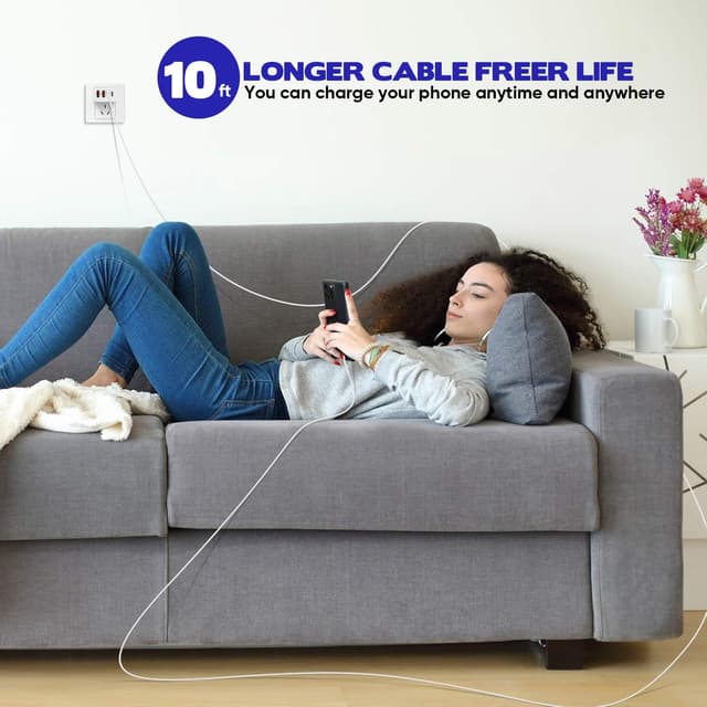 Thumbnail 6 de 10-Foot USB-C to C Charger for iPhone 17 Pro ⚡