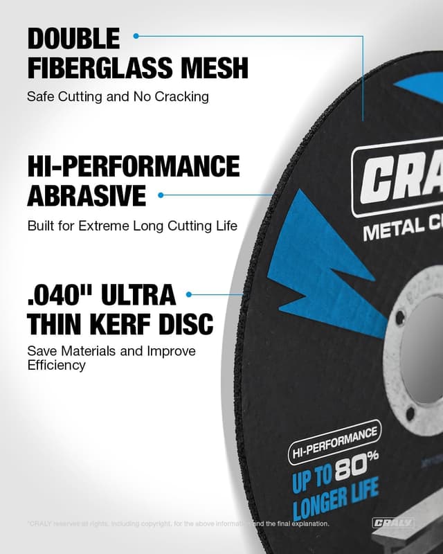 Thumbnail 3 de CRALY 4-1/2 Inch Cut-Off Wheels 50-pack 🛠