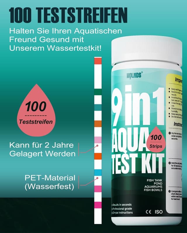 Thumbnail 5 de Wolmds 9‑in‑1 Aquarium Teststreifen 100er