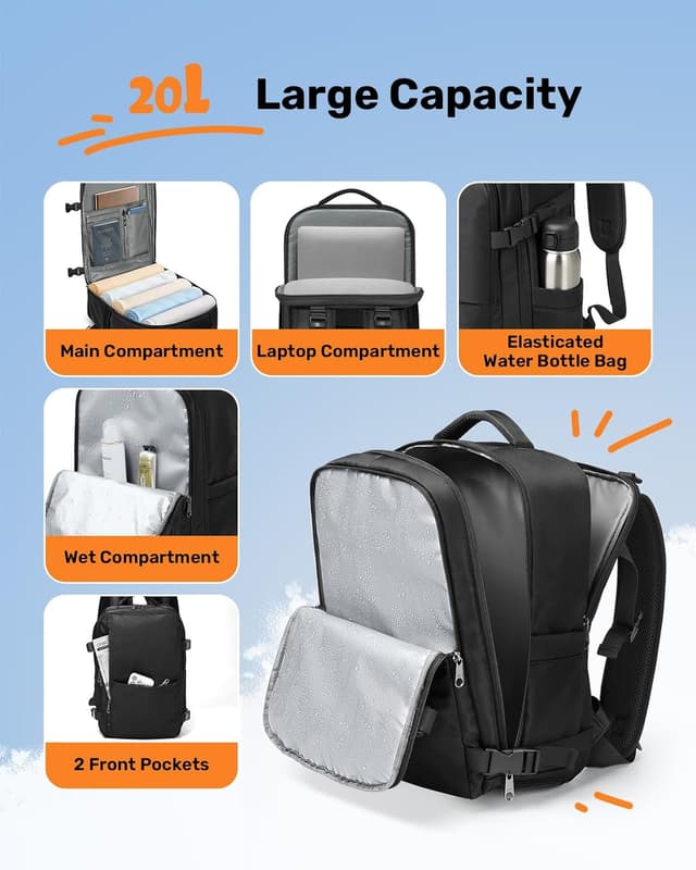 Detalle 1 de Underseat cabin bag 40x20x25 20L