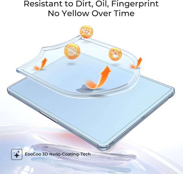 Detalle 2 de EooCoo Hartschalen-Hülle für MacBook Air 13 Zoll (2022–2026) – Snap Cover mit bruchfesten Ecken, mattes Himmelblau