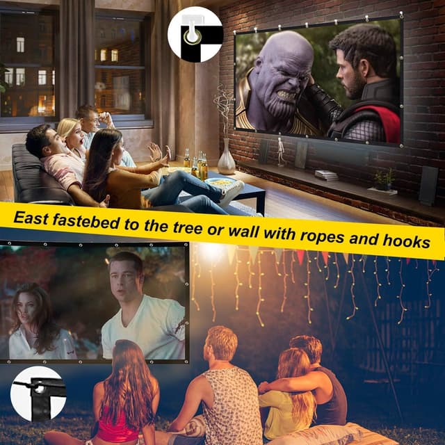 Thumbnail 5 de TOWOND Projector Screen 150 inch 16:9