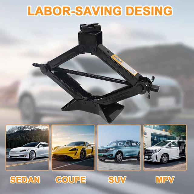 Thumbnail 6 de Car Jack Kit 2 Ton Heavy-Duty Scissor Jack