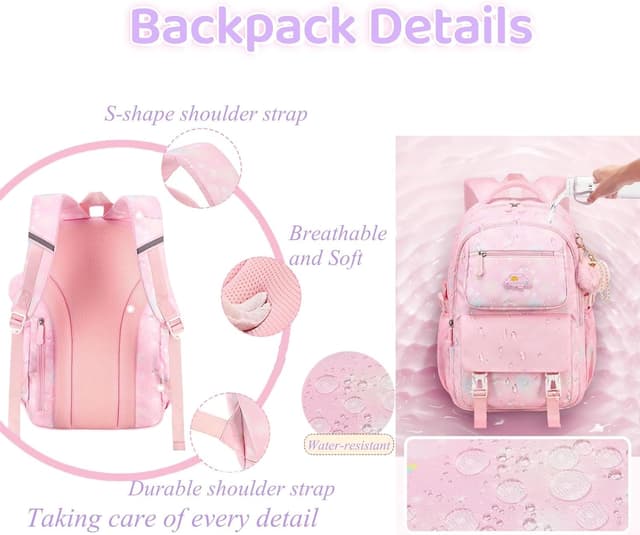 Detalle de VIDOSCLA Kawaii school bag 34 x 20 x 47 cm