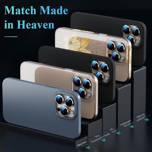 Detalle 2 de YWXTW Camera Lens Protector for iPhone 16 Pro / iPhone 16 Pro Max with 1-Step Installation Tray (Tempered Glass, Desert Titanium)