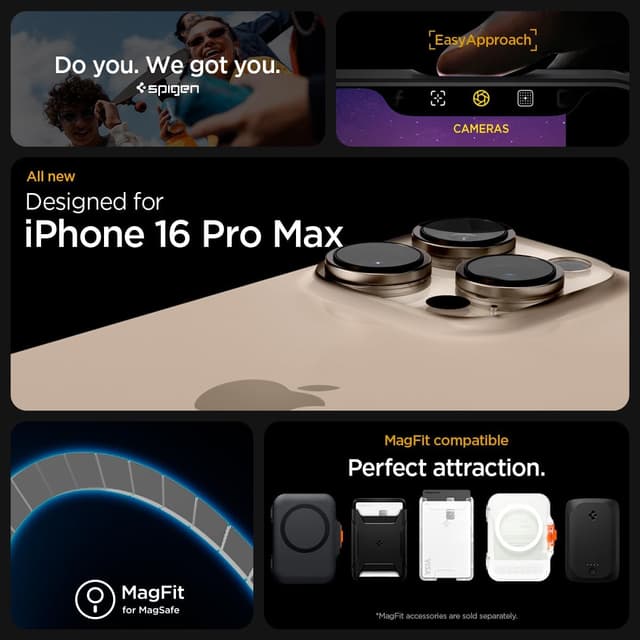 Detalle de Spigen Ultra Hybrid MagFit for iPhone 16 Pro Max Clear case