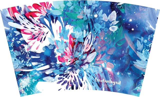 Detalle 2 de Tervis CreativeIngrid Floral Wave Double-Walled Insulated Tumbler Travel Cup, 16oz (Classic) — Made in USA