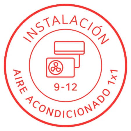 Detalle de LG Instalación aire 1x1 9–12 BTU