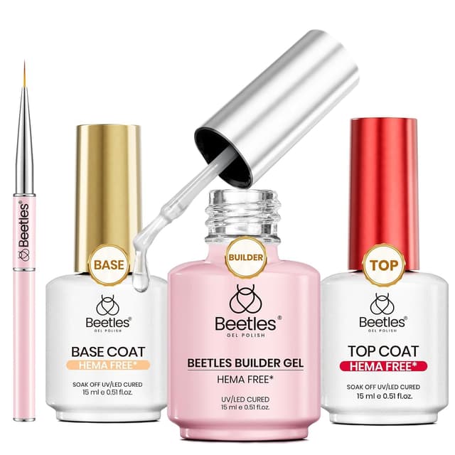 Thumbnail 6 de Beetles Blooming Gel- und Unterlack (3-teilig, 15 ml) für UV-/LED-Nagelkunst mit glänzendem Finish