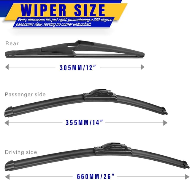 Detalle 2 de Nissan Rogue wiper blades set of 3, 26 inch