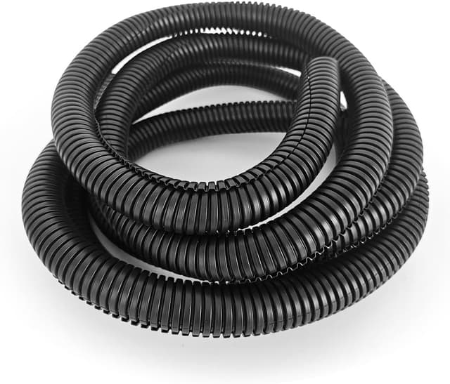 Detalle de Flexibles Wellrohr Kabelschutzschlauch (25 mm, 3 m) – UV-beständig mit Kabelmanagement für Außen- und Innenkabel